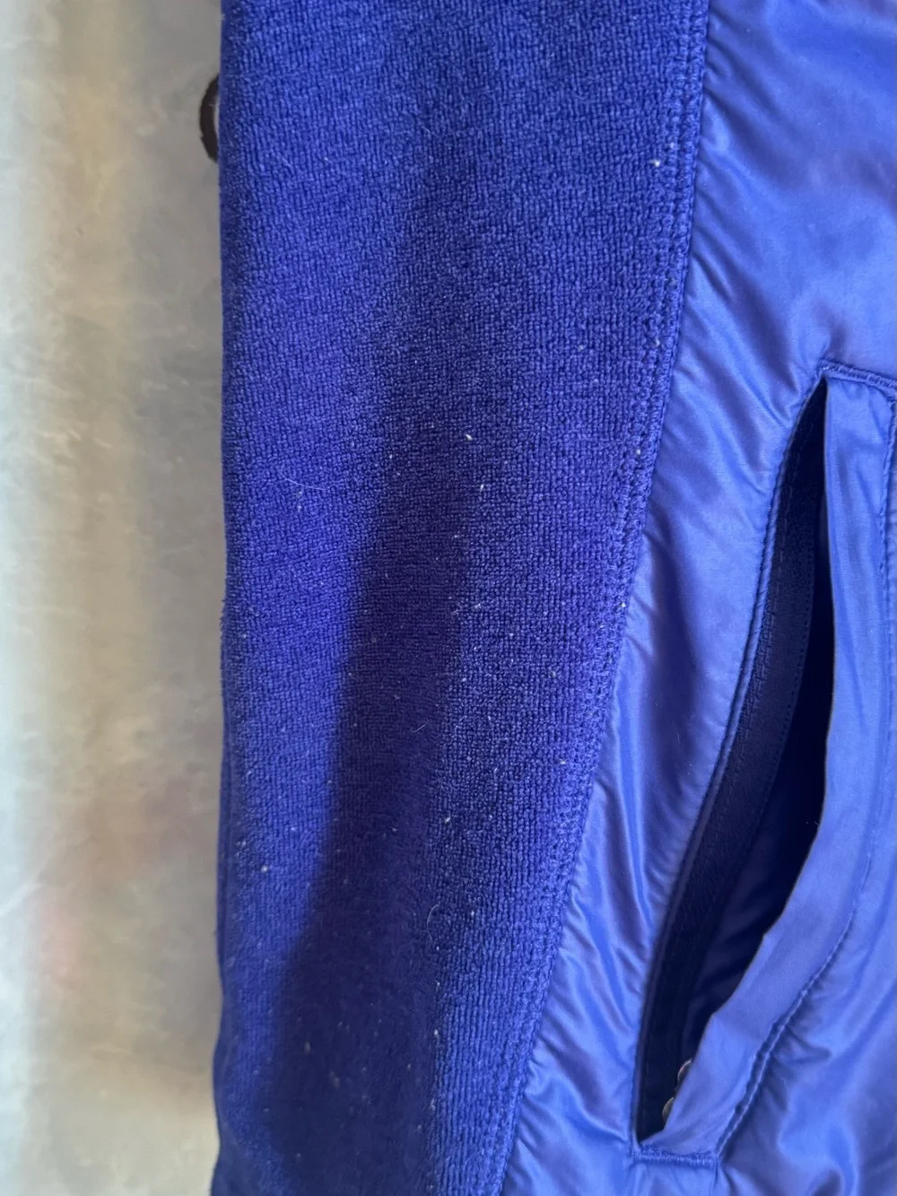 Lululemon Athletica Cobalt Blue Fleece & Nylon Full Zip Jacket Size 6